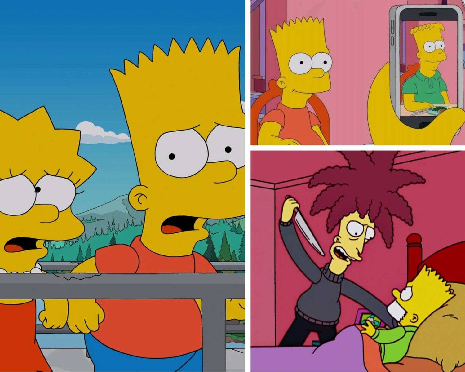 Bart Simpson writing on chalkboard