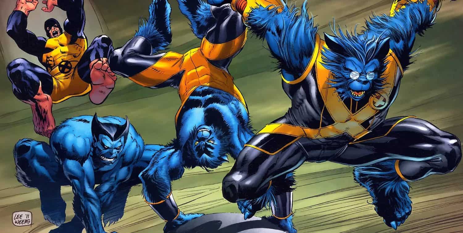 Beast from X-Men with blue fur