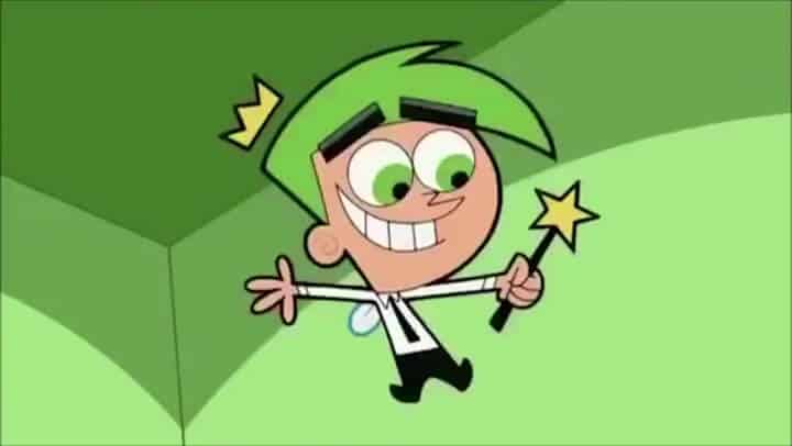 Timmy Turner’s dad energy from The Fairly OddParents with Cosmo and Wanda nearby