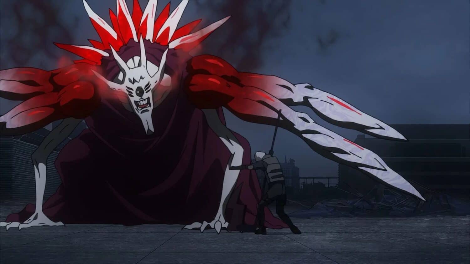 Tokyo Ghoul monster presence Eto Yoshimura, a ghoul leader whose identity and bandaged form create unsettling suspense