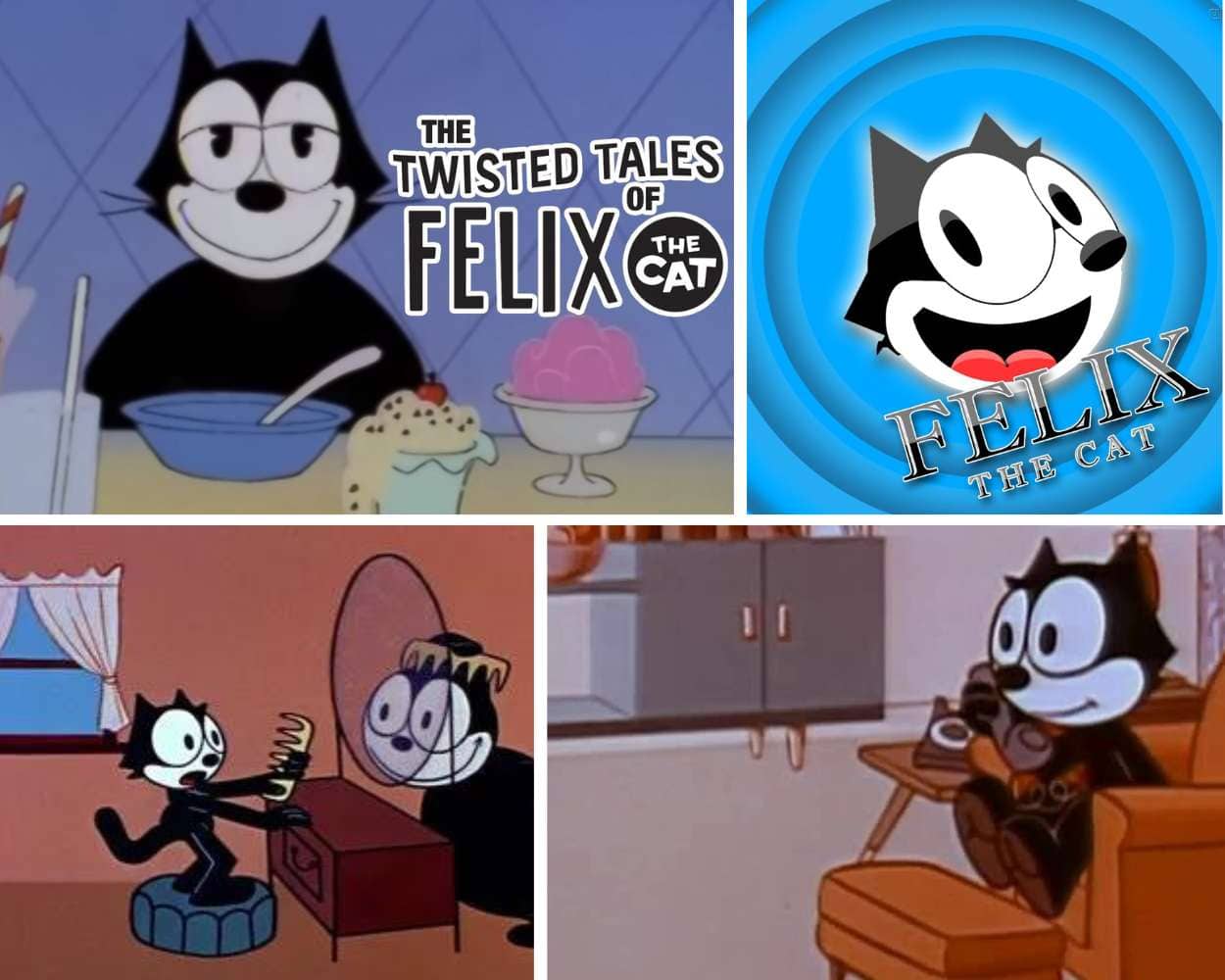 Felix the Cat, classic silent-era cartoon character with a wide grin