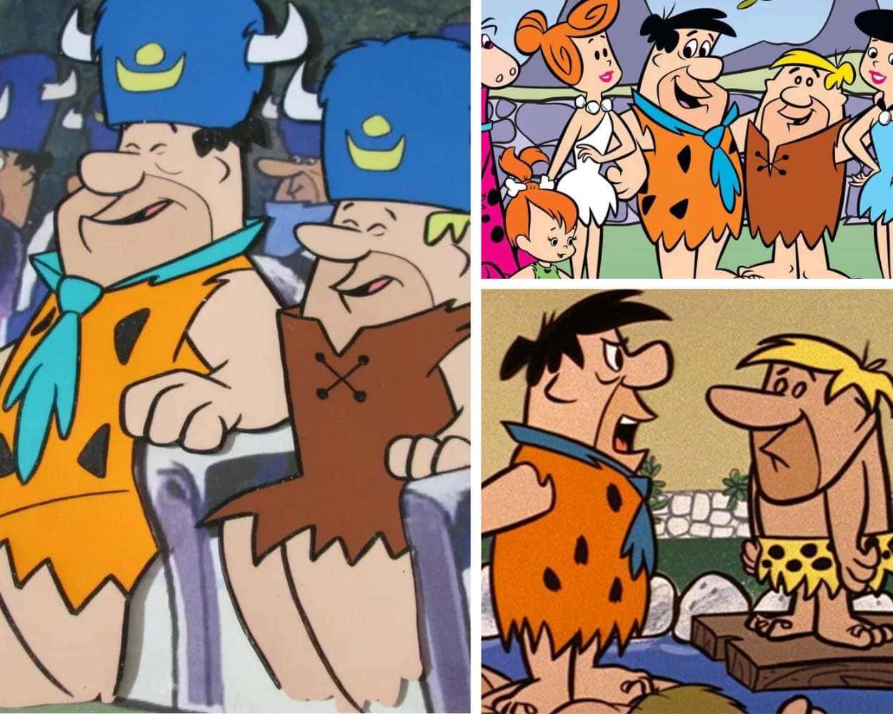 Fred Flintstone driving car
