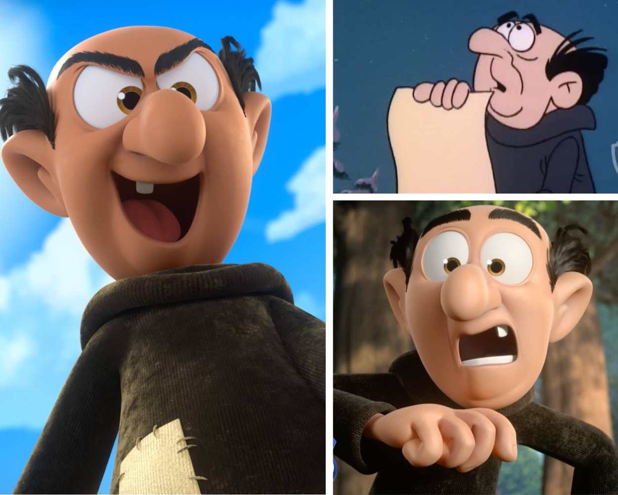 Gargamel from The Smurfs with a big hooked nose and evil glare
