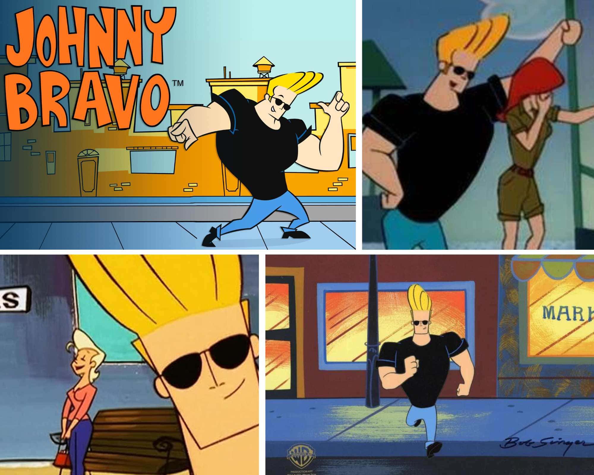 Johnny Bravo checking his hair