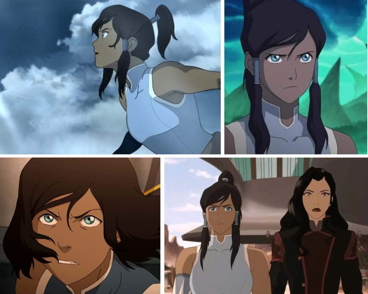 Korra from The Legend of Korra, powerful Avatar character in an animated series