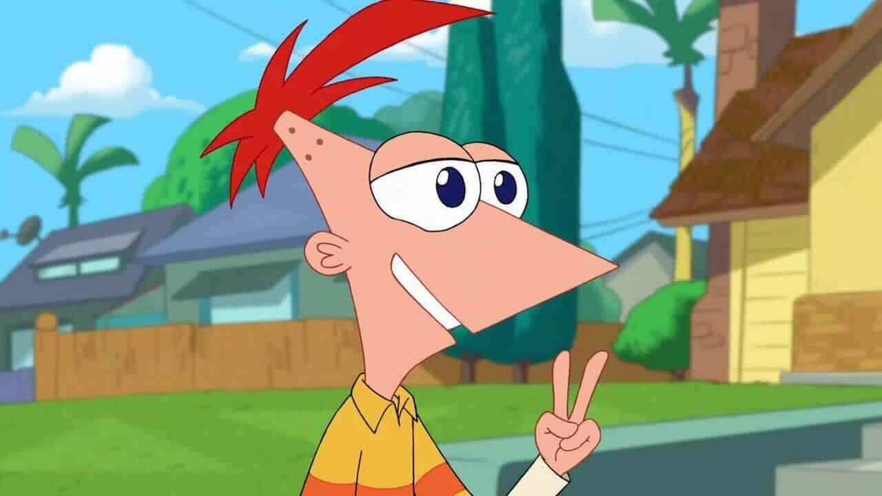 Phineas Flynn with a triangle head