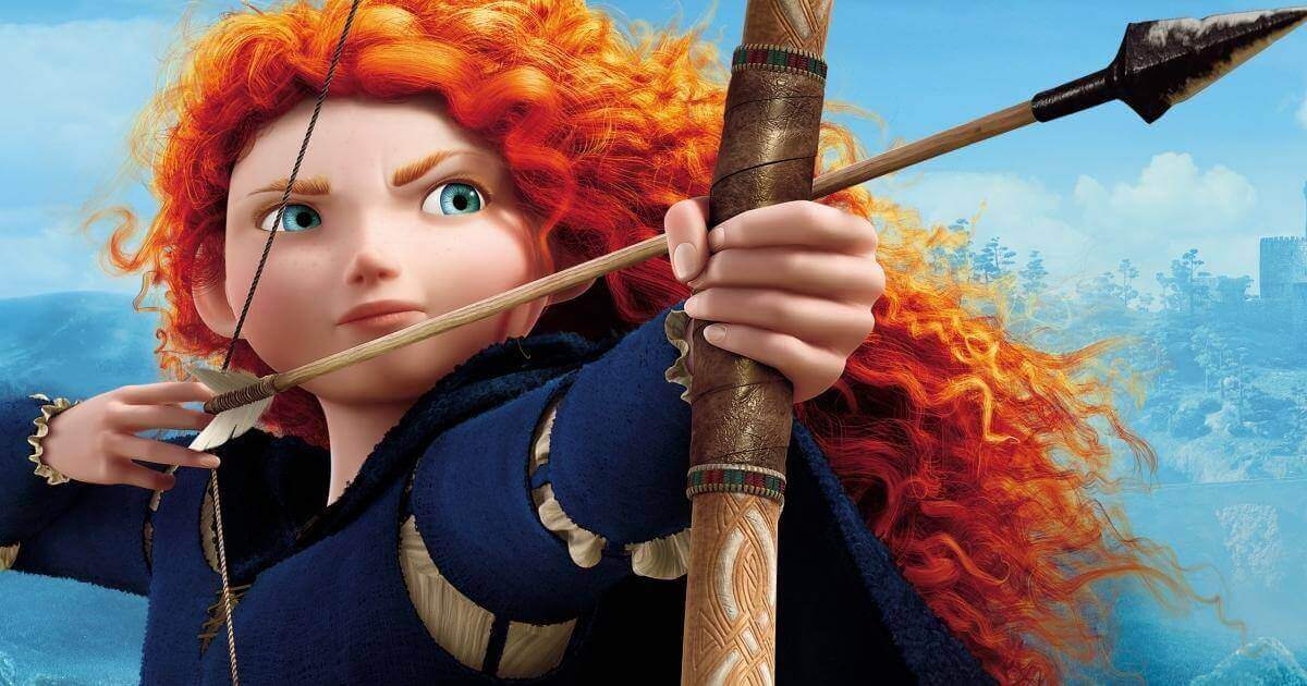 Merida with curly red hair
