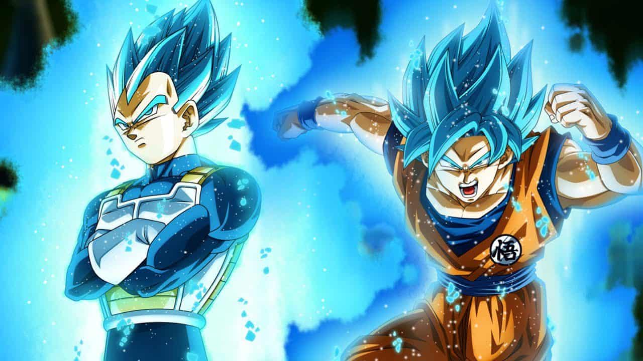 Goku and Vegeta in Super Saiyan Blue form