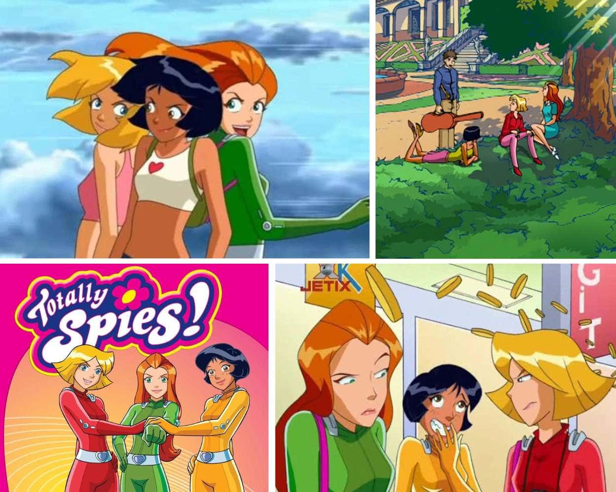 Totally Spies! featuring the three spy girls in action