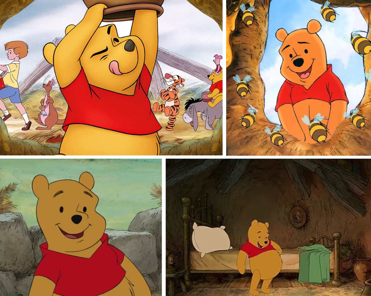 Winnie the Pooh holding honey