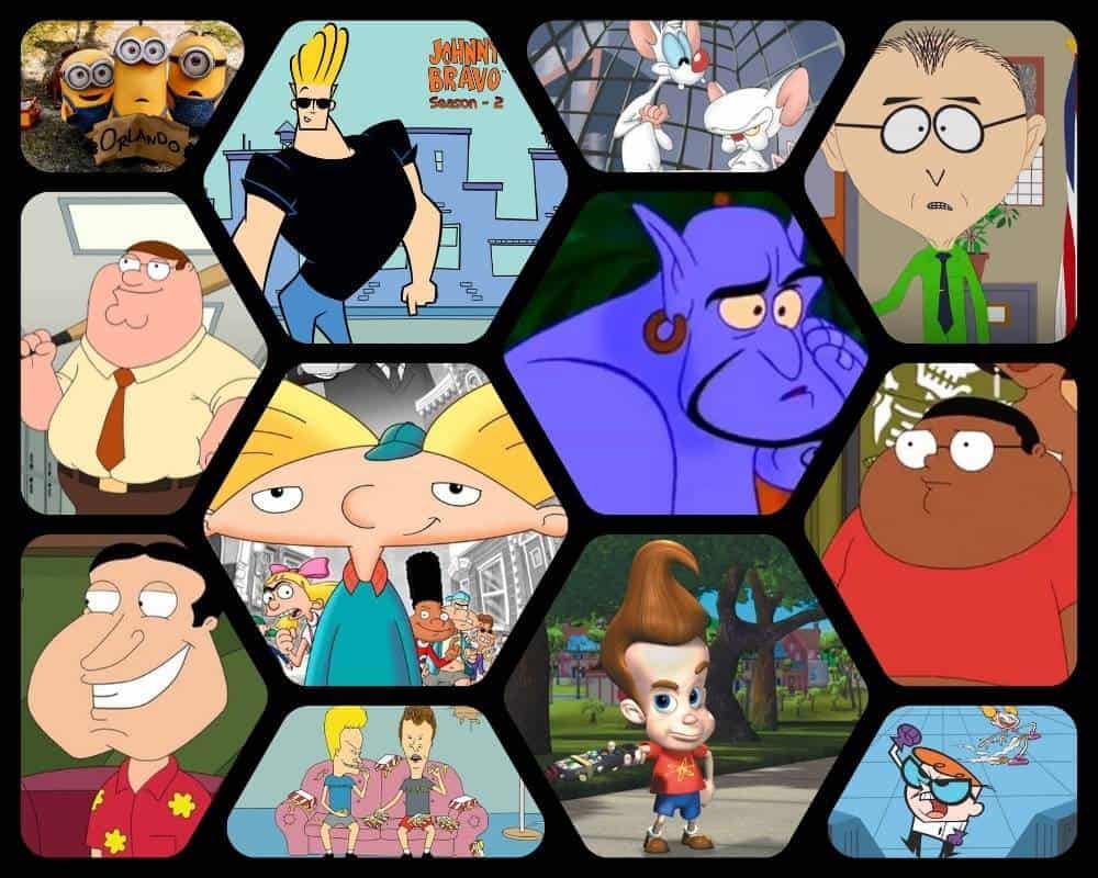 cartoon characters with big heads