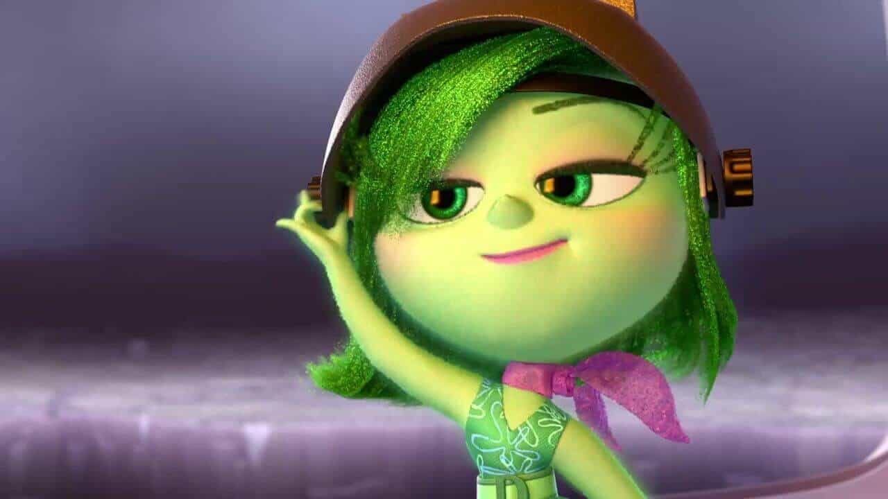 Disgust green Pixar character from Inside Out representing the emotion of disgust and protective instincts