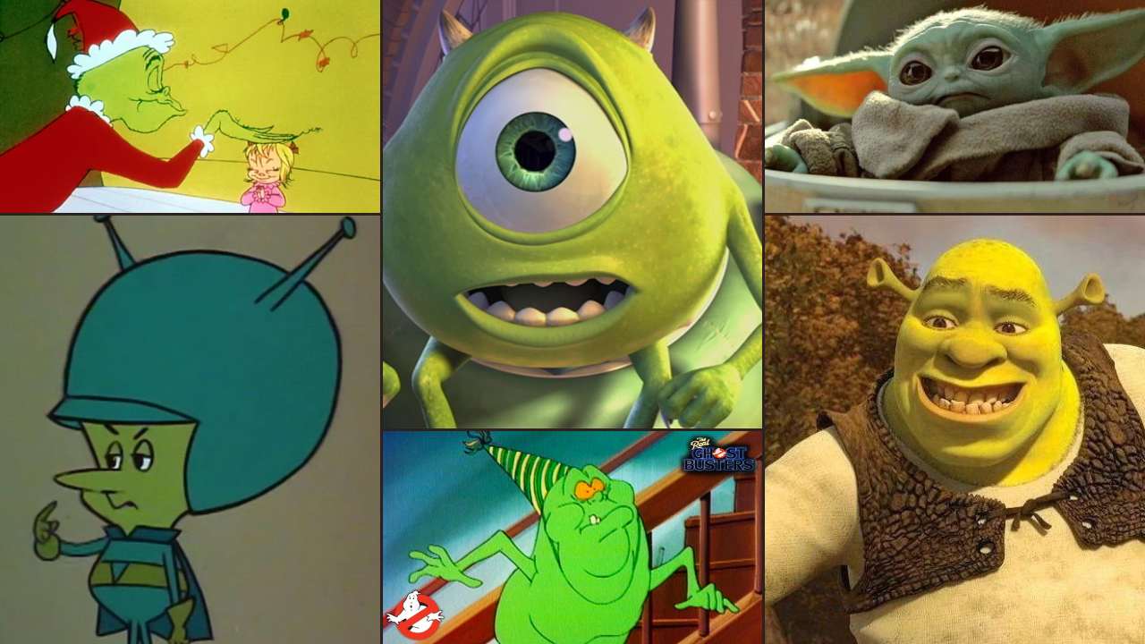 Green Cartoon Characters