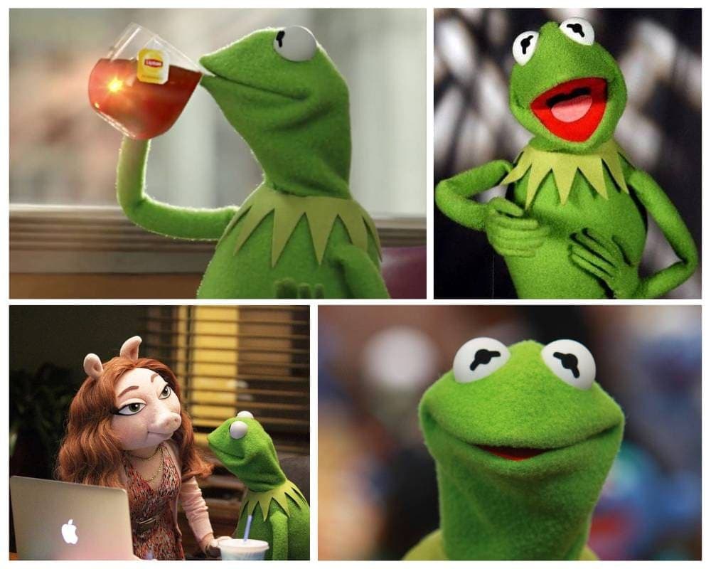 Kermit the Frog green character known for The Muppets and his classic quote about being green