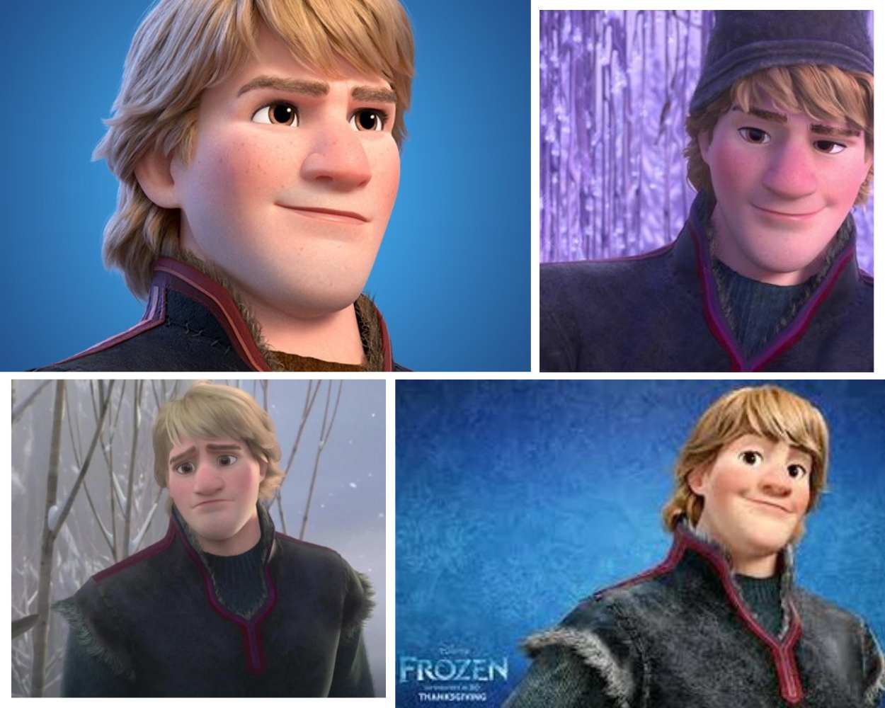 Kristoff Frozen blonde male cartoon character
