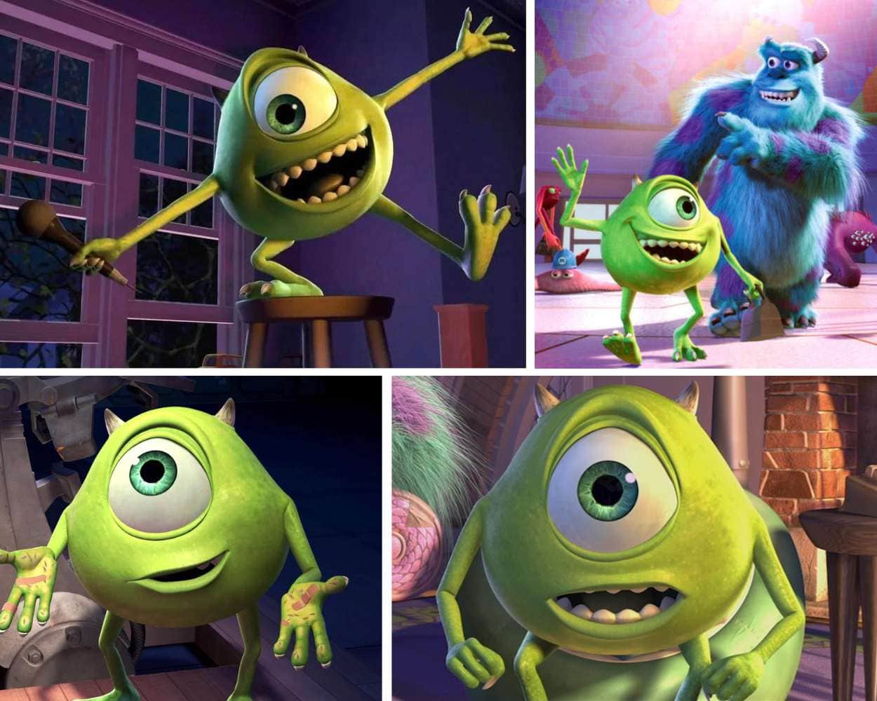 Mike Wazowski green one-eyed cartoon monster from Monsters Inc known for comedy and friendship with Sulley