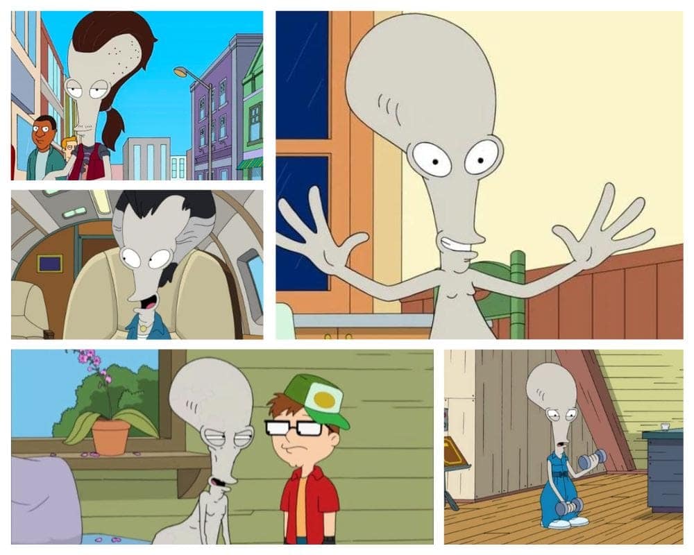 Roger Smith from American Dad as a surprisingly fast cartoon character