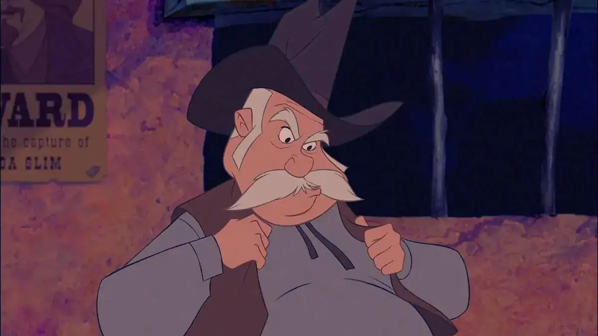Sheriff Sam Brown from Home on the Range as a cartoon sheriff character
