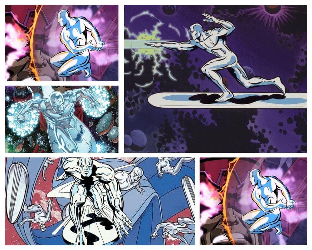 Silver Surfer as a very fast animated character