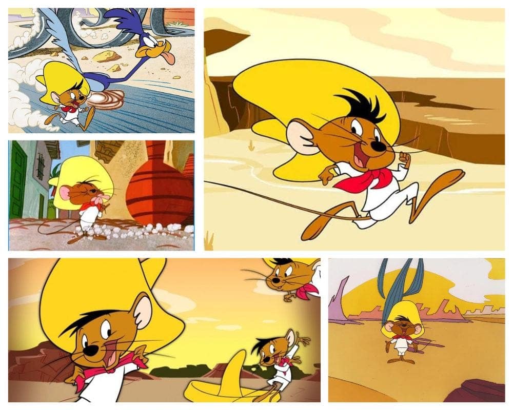 Speedy Gonzales as a fast Looney Tunes cartoon character