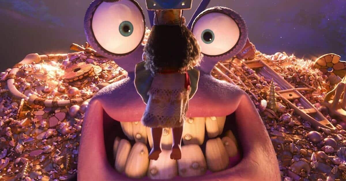 Tamatoa giant crab from Moana, a shiny-obsessed cartoon sea creature and famous Disney ocean villain