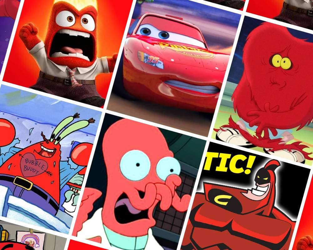 famous red cartoon characters