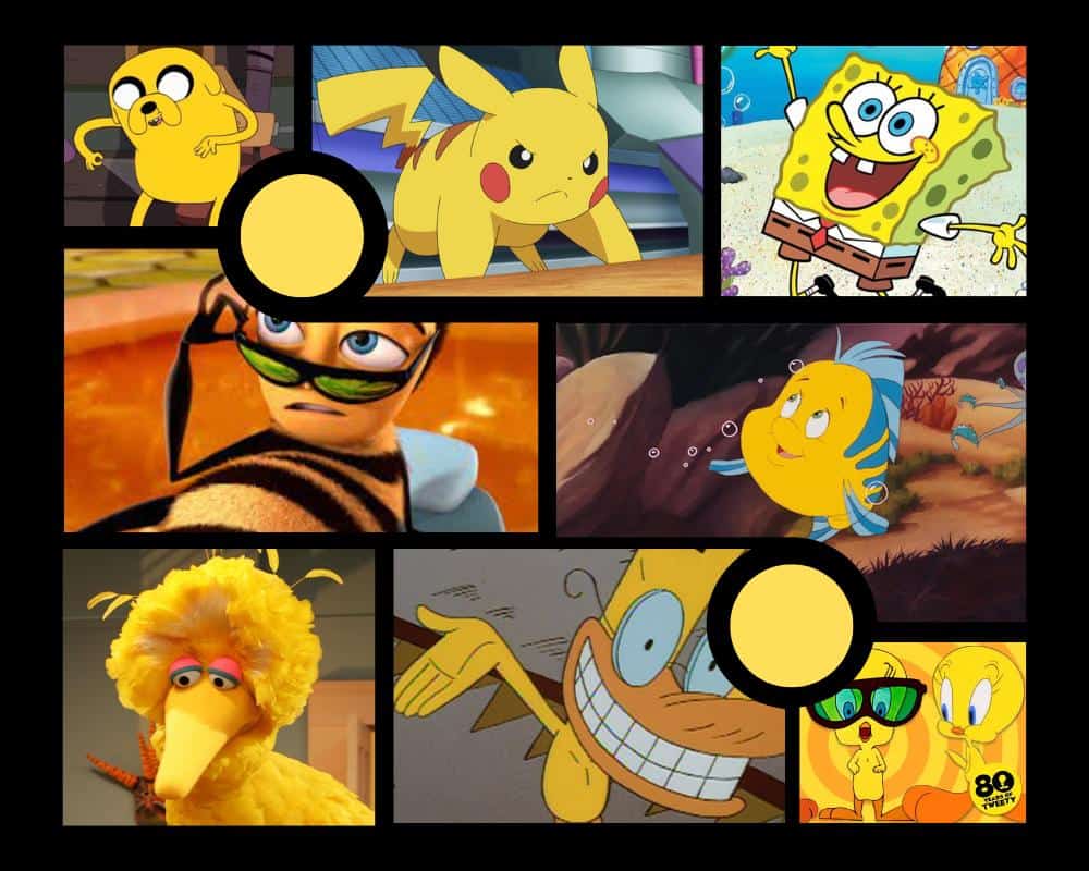 yellow cartoon characters