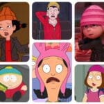 cartoon character with beanie