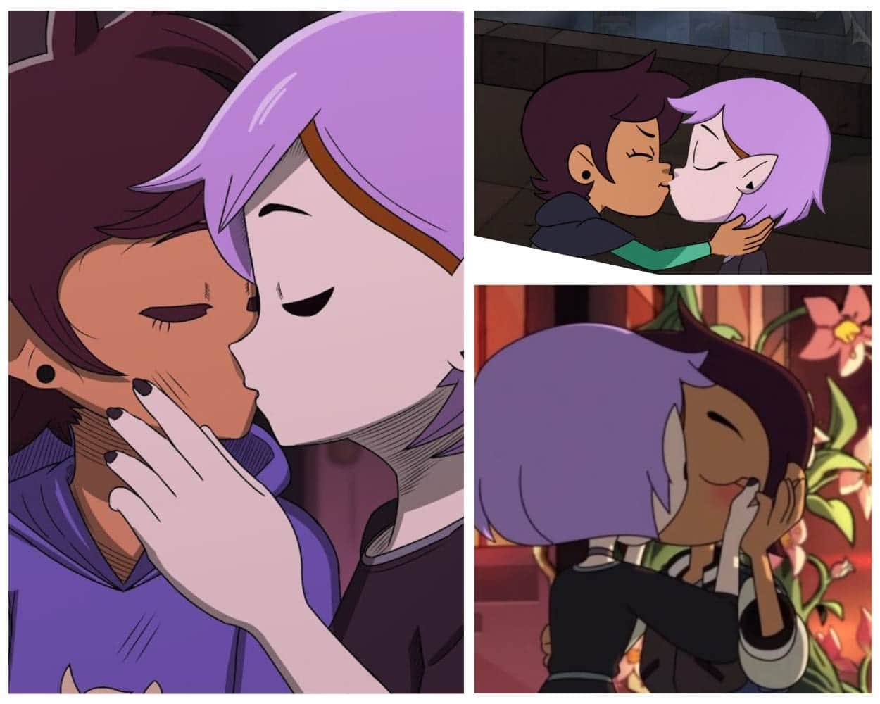 Amity Blight kisses Luz Noceda in The Owl House