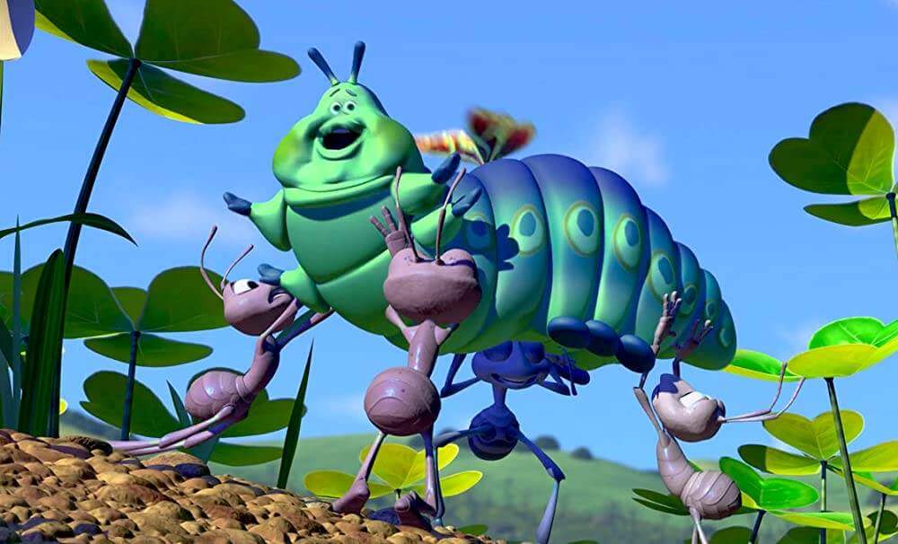 Heimlich the caterpillar in A Bug's Life