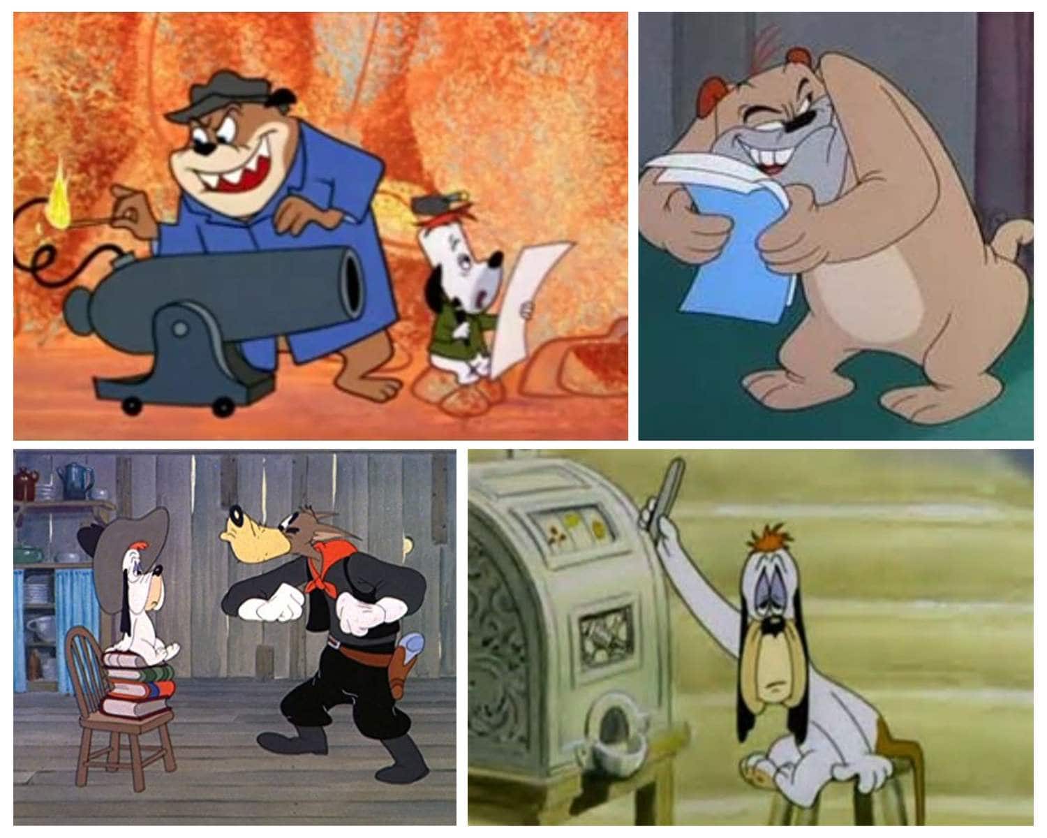 Droopy Dog and his rival the Wolf in classic MGM cartoons
