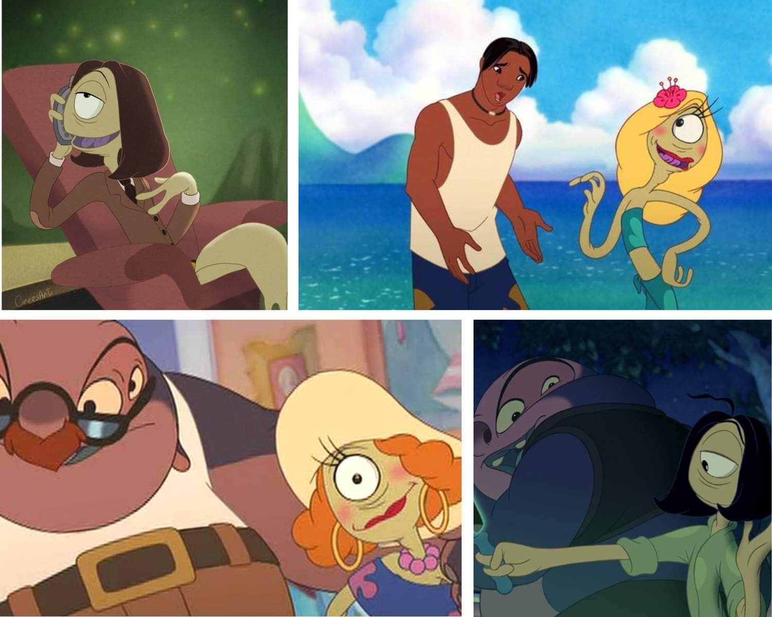 Pleakley's wig collection from Lilo and Stitch the series