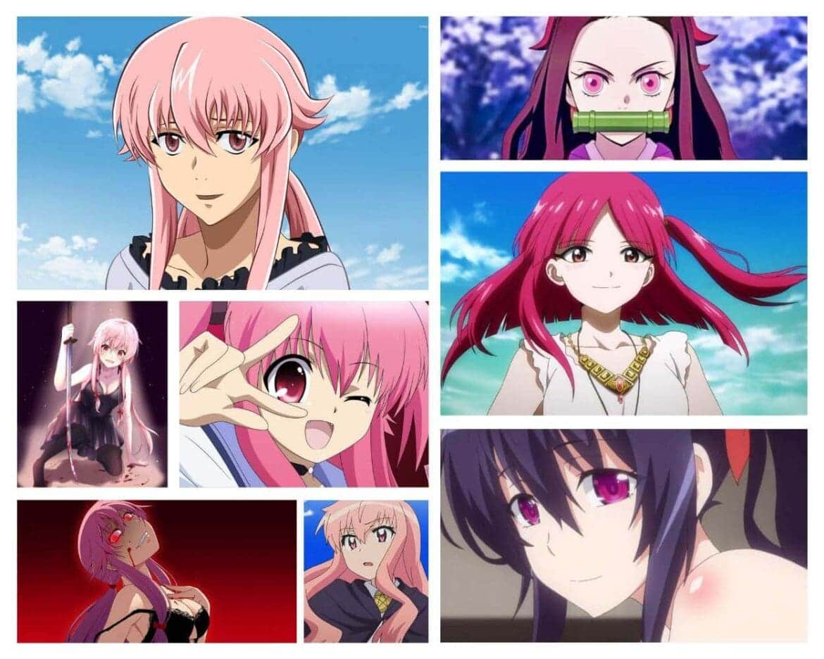 characters with pink eyes