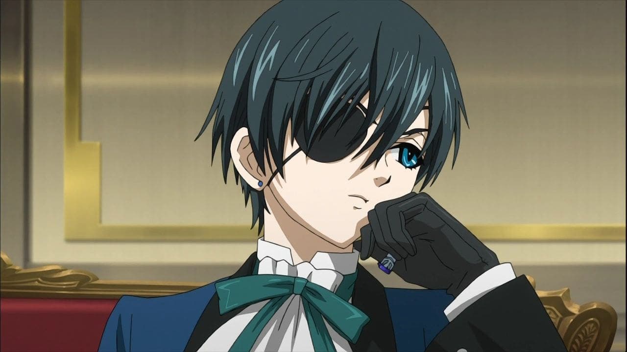 Ciel Phantomhive - Black Butler Victorian noble with demon contract eyepatch