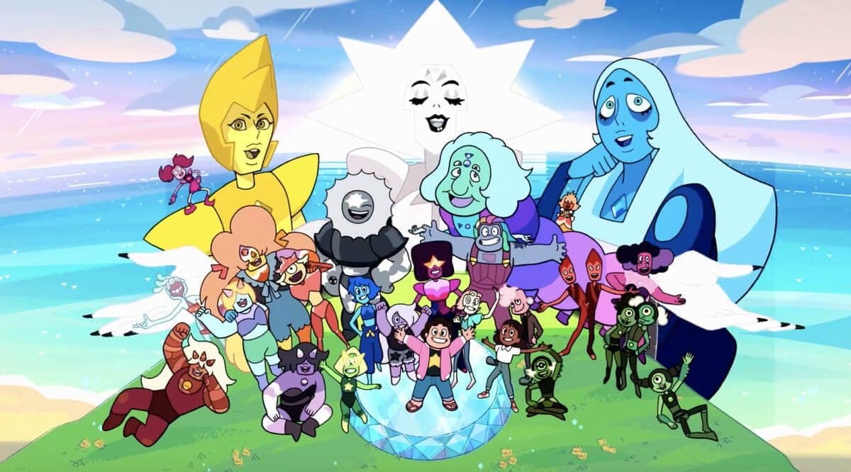 Garnet Amethyst and Pearl the Crystal Gems from Steven Universe
