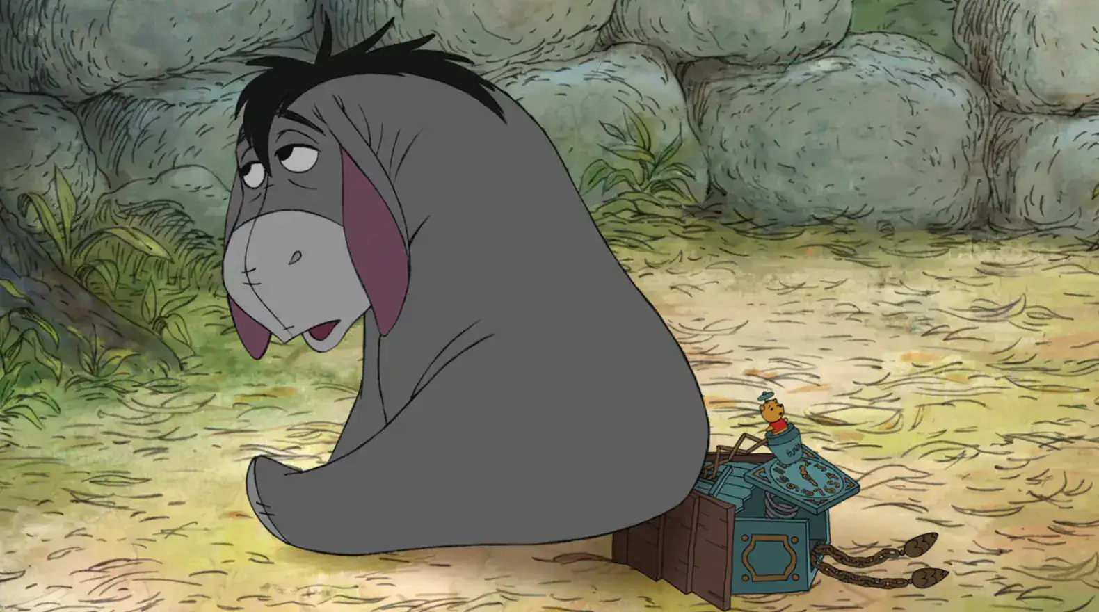 Eeyore the sad lazy donkey from Winnie the Pooh