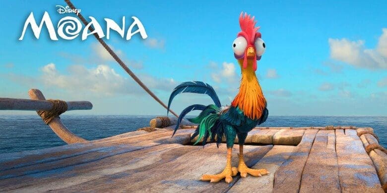 Heihei the dim rooster from Disney's Moana