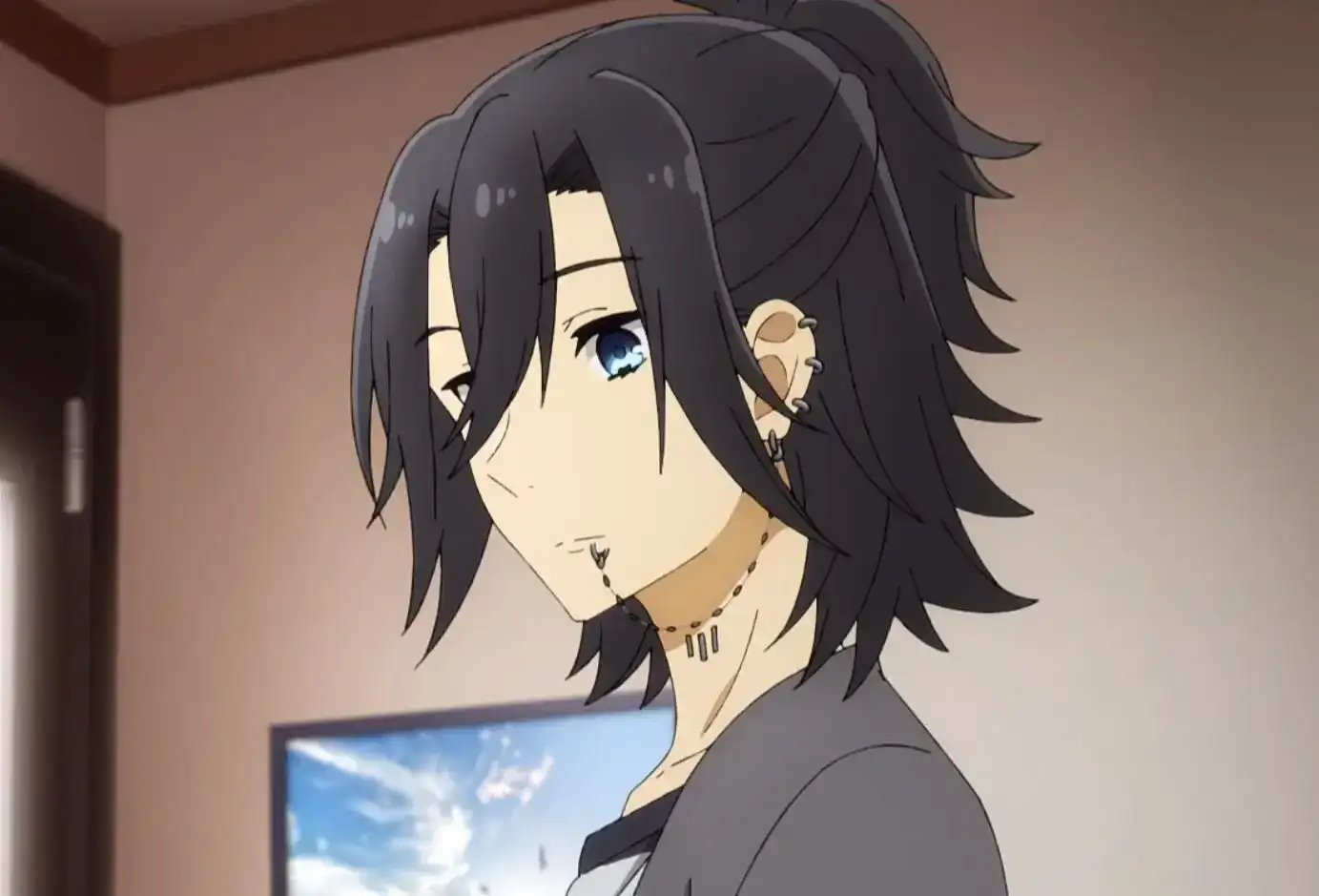 Izumi Miyamura - Horimiya male character with multiple earrings and tattoos