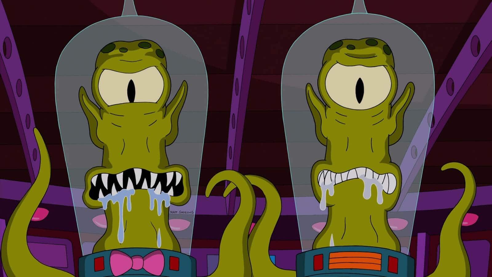 Kang and Kodos the tentacled aliens from The Simpsons Treehouse of Horror