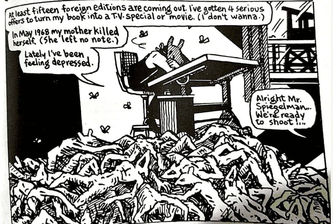 Maus, a black and white graphic novel