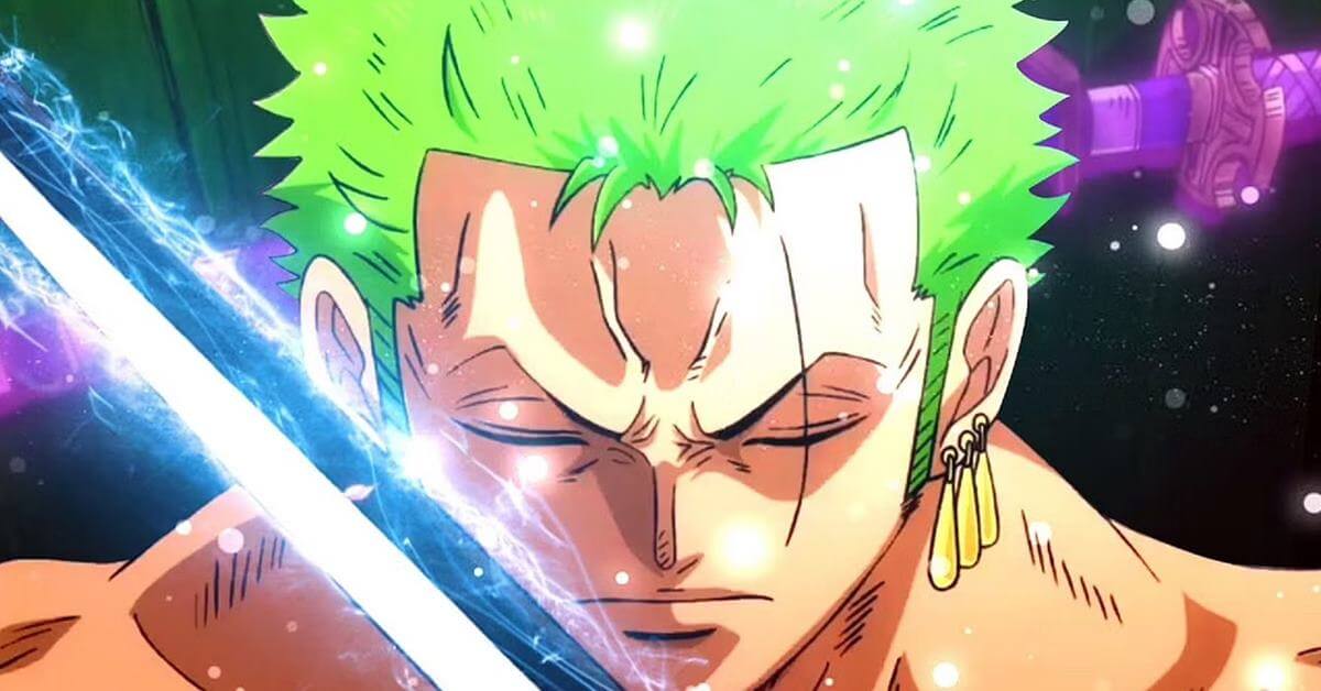 Roronoa Zoro - One Piece swordsman with three gold hoop earrings
