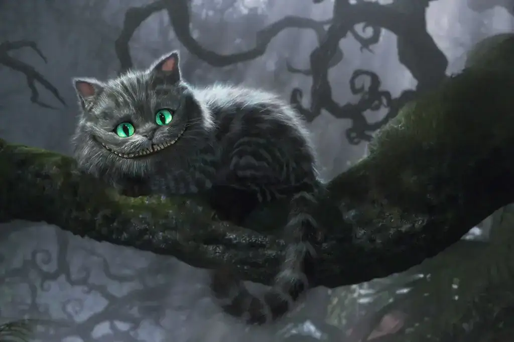 The Cheshire Cat from Alice in Wonderland with his iconic grin