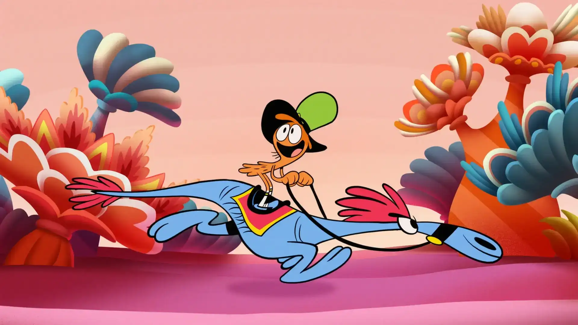 Wander the orange alien from Wander Over Yonder with his banjo