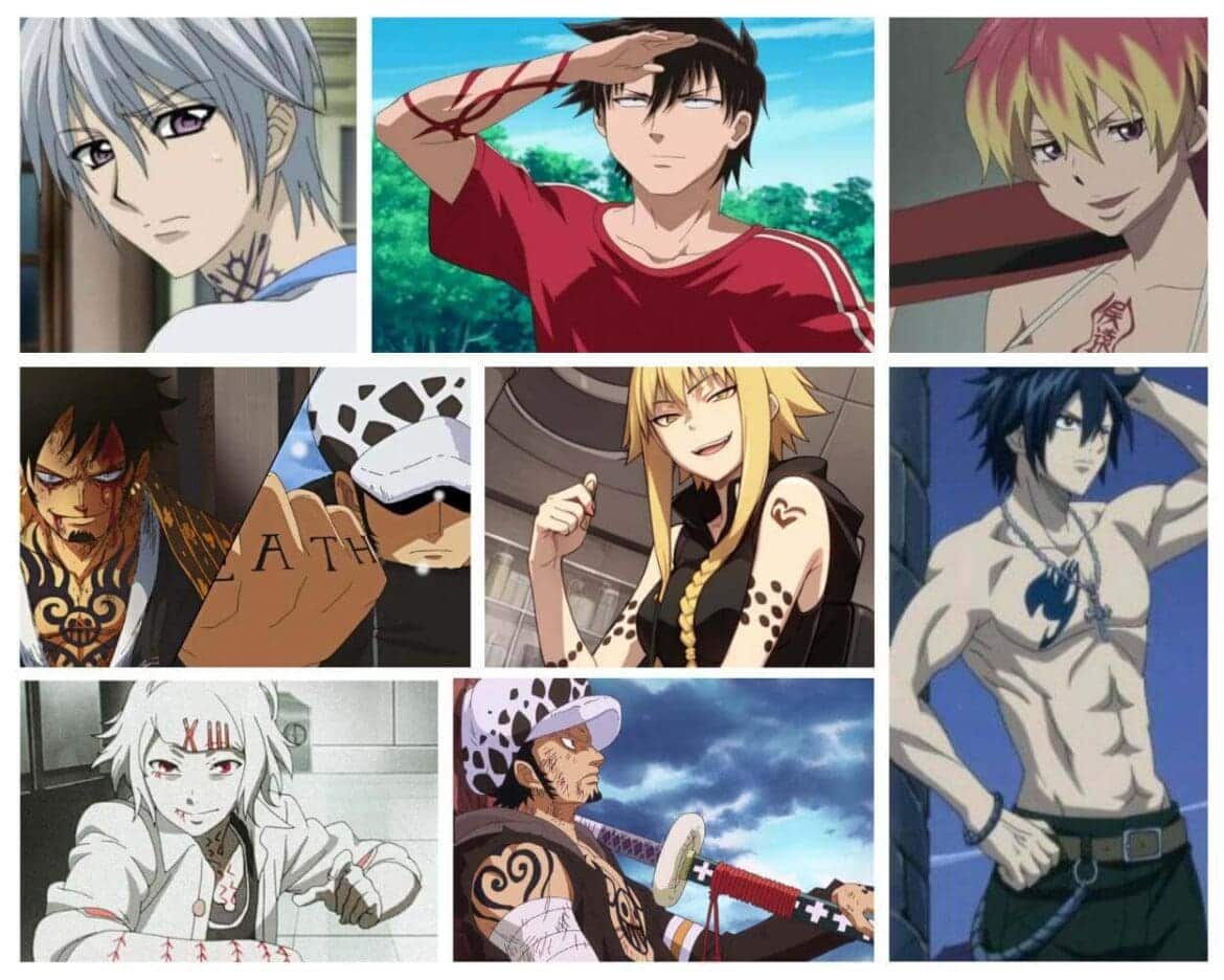 anime characters that have tattoos