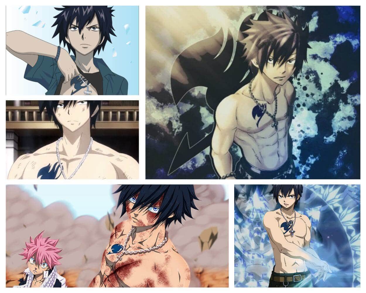 Gray Fullbuster using Ice-Make Magic in battle