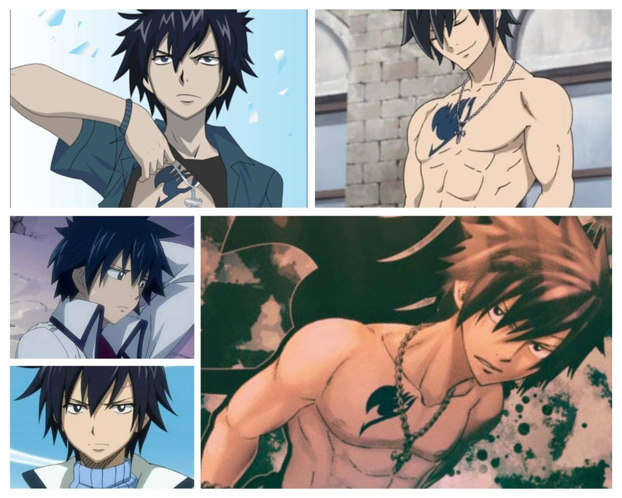 Gray Fullbuster's habit of stripping off his clothes