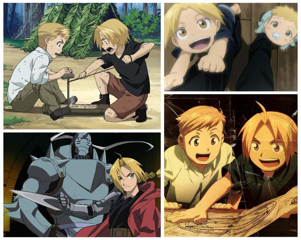 Edward and Alphonse, in Fullmetal Alchemist Brotherhood