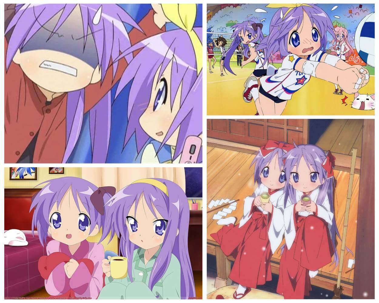 Kagami and Tsukasa Hiiragi from Lucky Star