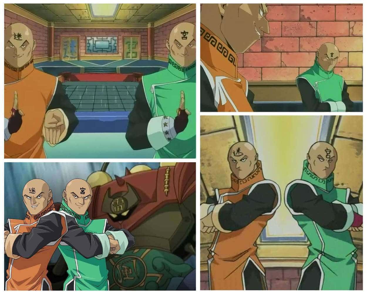 Para and Dox the Labyrinth twins from Yu-Gi-Oh