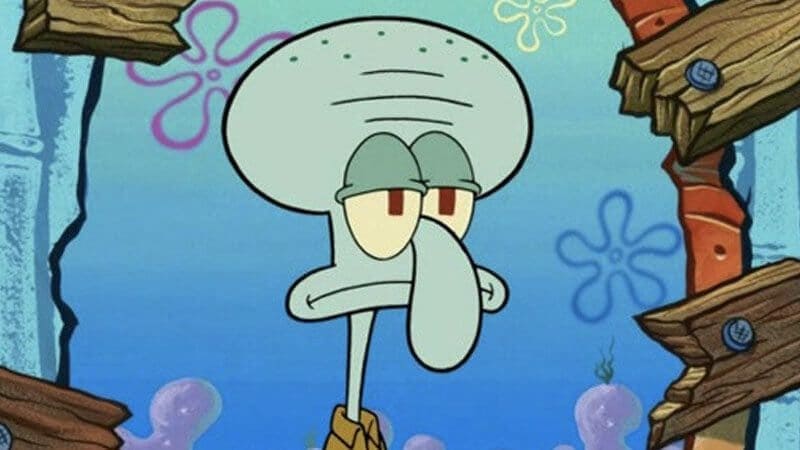 Squidward Tentacles the snobby clarinet-playing octopus from SpongeBob